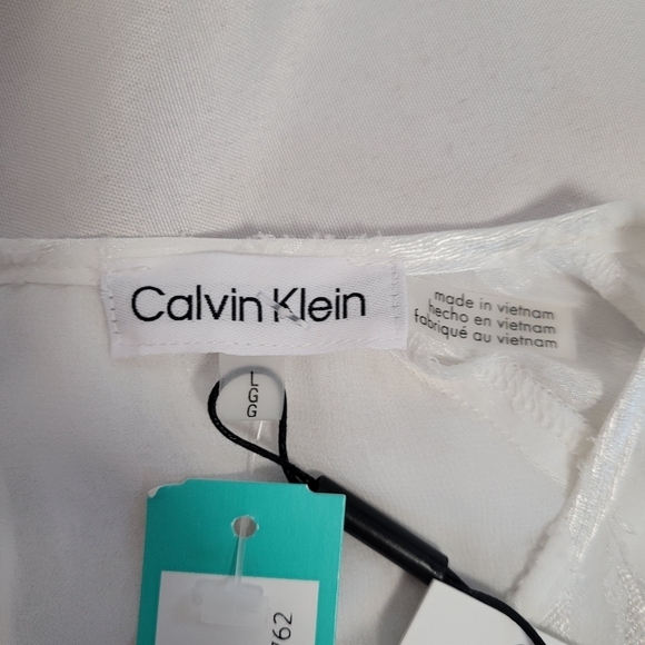 Calvin Klein NWT Women's Size L White Blouse Top - Picture 8 of 12